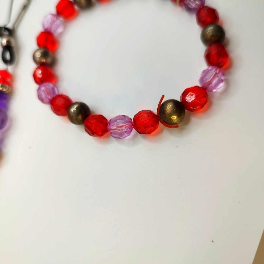 💥 3/$20 Red Hat Society Necklace and Bracelet! Handmade craft fair! - Picture 5 of 9